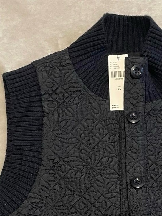 Anthropologie Other - Anthropologie Black Quilted Button-Front Vest